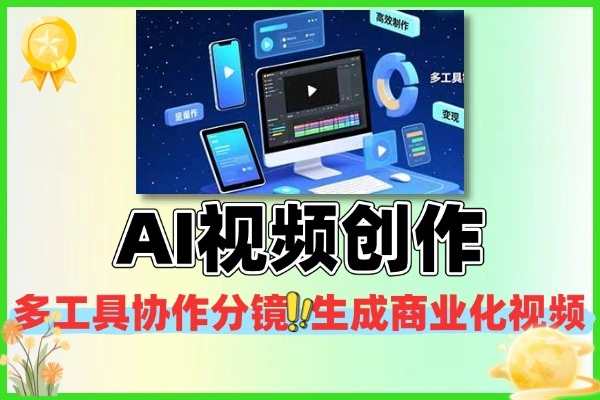 AI视频创作多工具协作分镜生成商业化视频