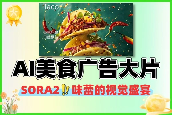 SORA2美食广告大片味蕾的视觉盛宴