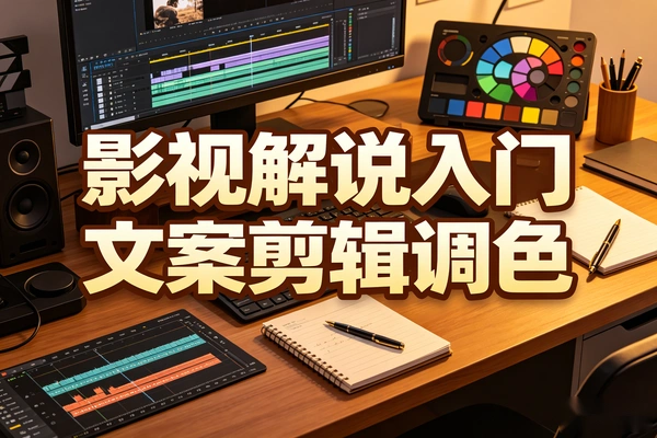 影视解说从入门到爆款文案剪辑调色全攻略