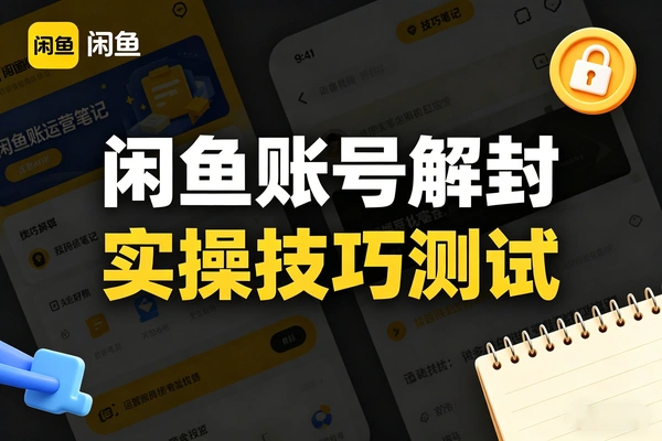 闲鱼账号解封实操技巧需要的可自行测试