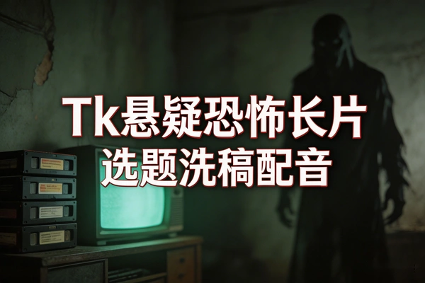 TikTok爆款悬疑恐怖长片教你选题洗稿配音出海赚