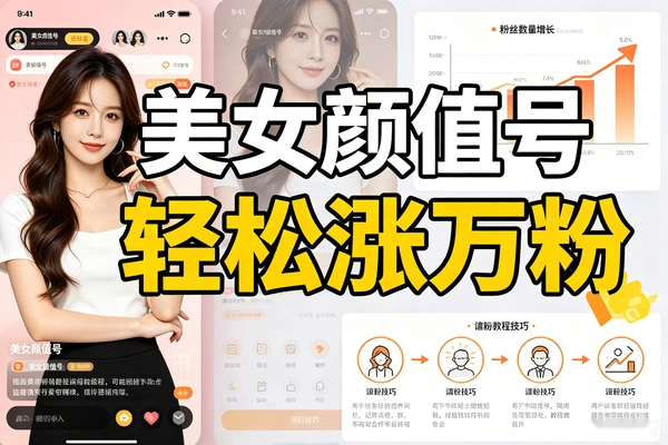 抖音美女颜值号30天轻松涨粉过万