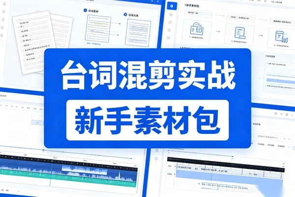 台词混剪新手素材包剪辑实战